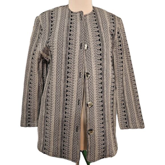 Two Potato Jackets & Blazers - Vintage Two Potato Quilted Jacket Womens Medium Pockets Button Up Blazer Career